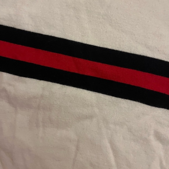 Cotton Cropped Brandy Melville Tee With Stripes - Picture 2 of 3